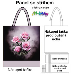 OB Nákupní taška - Růže panel se střihem náš tisk na objednávku