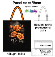 OB Nákupní taška - Růže panel se střihem náš tisk na objednávku