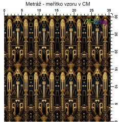 OB Metráž Ornamenty - Egypt náš tisk na objednávku – výběr z materiálů