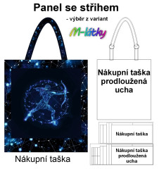 MOB Nákupní taška - Znamení střelec panel se střihem náš tisk na objednávku