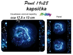 MOB Kapsička k nákupní tašce/kosmetická taštička - Znamení beran Panel k ušití - náš tisk na objednávku