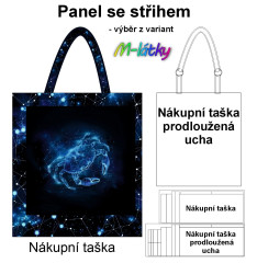 MOB Nákupní taška - Znamení rak panel se střihem náš tisk na objednávku