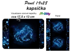 MOB Kapsička k nákupní tašce/kosmetická taštička - Rak Panel k ušití - náš tisk na objednávku