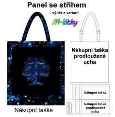 MOB Nákupní taška - Znamení váhy panel se střihem náš tisk na objednávku