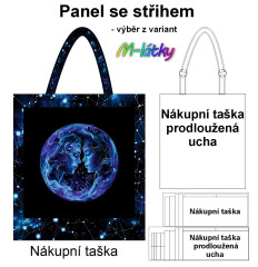 MOB Nákupní taška - Znamení blíženci panel se střihem náš tisk na objednávku