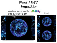MOB Kapsička k nákupní tašce/kosmetická taštička - Znamení blíženci Panel k ušití - náš tisk na objednávku