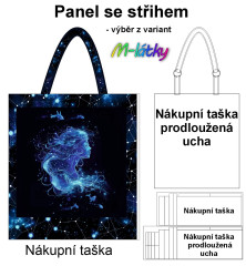 MOB Nákupní taška - Znamení vodnář panel se střihem náš tisk na objednávku