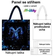 MOB Nákupní taška - Znamení kozoroh panel se střihem náš tisk na objednávku