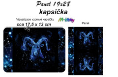 MOB Kapsička k nákupní tašce/kosmetická taštička - kozoroh Panel k ušití - náš tisk na objednávku