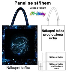 MOB Nákupní taška - Znamení štír panel se střihem náš tisk na objednávku