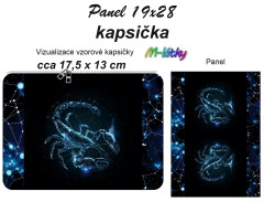 MOB Kapsička k nákupní tašce/kosmetická taštička - Štír Panel k ušití - náš tisk na objednávku