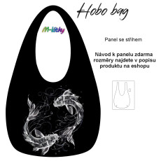 MOB Hobo bag Basic  (nákupní taška) - Ryby - panel se střihem tisk na objednávku