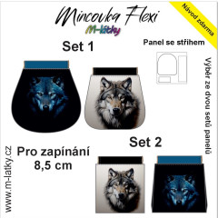 OB Panel - Mincovka Flexi (pérko 8,5 nebo 10 cm) - vlk tisk na objednávku
