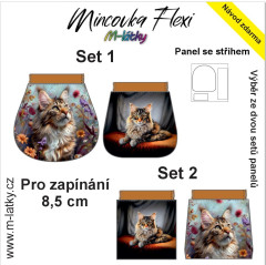 OB Panel - Mincovka Flexi (pérko 8,5 nebo 10 cm) - mainská mývalí kočka tisk na objednávku