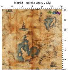 OB Vzor - Nautical  stará námořní mapa výběr z variant materiálu - vlastní tisk na objednávku
