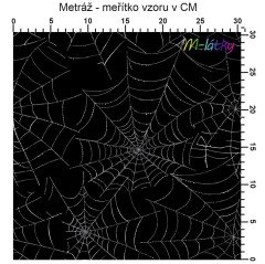 OB Metráž pavučina náš tisk na objednávku – výběr z materiálů