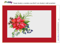 OB Panel 45x31 cm (prostírání)Poinsettia - Vánoční hvězda náš tisk na objednávku