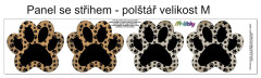OB Panel k ušití  - 3D dekorativní polštář velikost M - tlapka hnědá výběr z variant