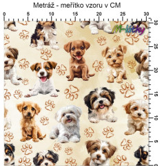 OB Metráž štěňata náš tisk na objednávku – výběr z materiálů