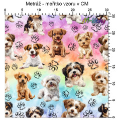 OB Metráž štěňata náš tisk na objednávku – výběr z materiálů