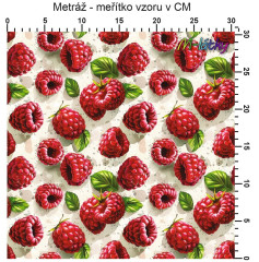 OB Vzor - maliny výběr z variant materiálu - vlastní tisk na objednávku