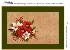 OB Panel 45x31 cm (prostírání)Vánoční květy náš tisk na objednávku