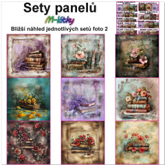 OB Set panelů dle výběru - Knihy v květinách na objednávku - výběr z rozměrů a materiálů - vzhled jednotlivých setů foto 2