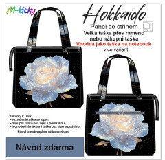 OB Hokkaido  velká taška přes rameno/nákupní taška - magická růže Panel k ušití - náš tisk na objednávku