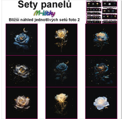 OB Set panelů dle výběru - Magické růže na objednávku - výběr z rozměrů a materiálů - vzhled jednotlivých setů foto 2