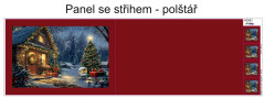 OB Panel k ušití  - kompletní polštář obdélník - vánoční dům výběr z variant