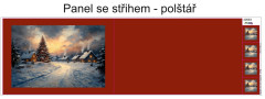 OB Panel k ušití  - kompletní polštář obdélník - Zimní vesnička výběr z variant