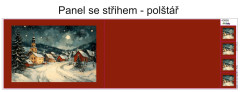 OB Panel k ušití  - kompletní polštář obdélník - Zimní vesnička výběr z variant