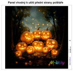 MOB Panel k ušití  - dekorativní polštář - Halloween výběr z variant