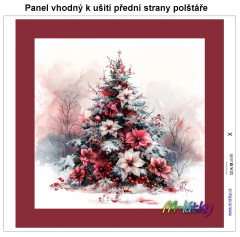 MOB Panel k ušití  - dekorativní polštář - Vánoční strom výběr z variant