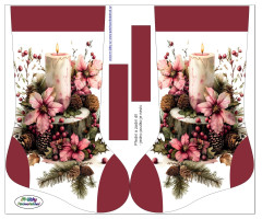 MOB Panel k ušití - Vánoční (mikulášská) punčocha - Vánoční svícen vlastní tisk na objednávku - výběr z variant