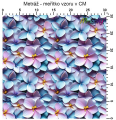 OB Metráž 3D květy náš tisk na objednávku – výběr z materiálů