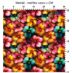 OB Metráž 3D květy náš tisk na objednávku – výběr z materiálů