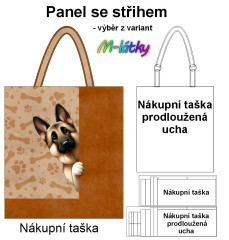OB Panel se střihem - nákupní taška - Německý ovčák výběr z typu a materiálu