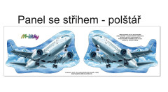 OB Panel k ušití  - 3D dekorativní polštář velikost L - dopravní letadlo výběr z variant