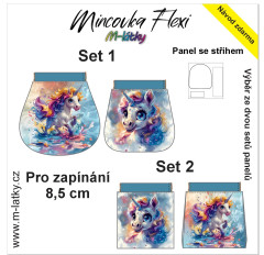 MOB Panel - Mincovka Flexi (pérko 8,5 nebo 10 cm) - jednorožec tisk na objednávku