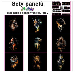 MOB Set panelů dle výběru - Lesní zvířata na objednávku - výběr z rozměrů a materiálů - vzhled jednotlivých setů foto 2