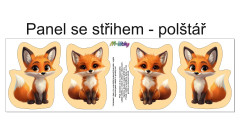 OB Panel k ušití  - 3D dekorativní polštář velikost L - liška výběr z variant