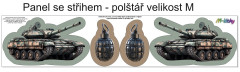 OB Panel k ušití  - 3D dekorativní polštář velikost M - Tank/bonus ruční granát výběr z variant