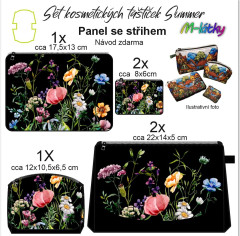 OB Panel - Set kosmetických taštiček Summer - Luční květy návod k panelu zdarma - více v popisu produktu