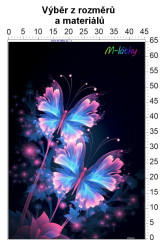 OB Panel - výběr z rozměrů - Motýli Materiál - výběr z variant