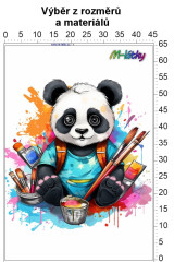OB Panel - výběr z rozměrů - Panda malíř Materiál - výběr z variant