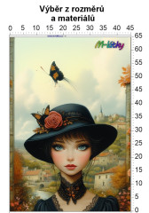 OB Panel - výběr z rozměrů - Dívka v klobouku Materiál - výběr z variant