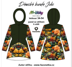 OB F - Panel se střihem dámská bunda Julie - Podzimní les Digitální tisk m-látky - výběr z variant  střih Fazonetka