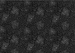 BV Vánoční plátno - stříbrné hvězdičky na modré - stříbrotisk 100% bavlna - dovoz EU