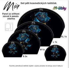 OB Kosmetická taštička Mia - Magická růže Návod zdarma – tisk na objednávku – výběr z variant